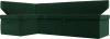 126106L Диван кухонный угловой Омура левый угол (Зеленый/Велюр) Лига Диванов арт.126106L