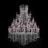 11350/55С CHROME, CLEAR&RED Подвесная люстра Natali Kovaltseva Queen 11350/55С CHROME, CLEAR&RED