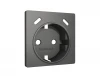AP6605 Лицевая панель для электрической розетки с заземлением и шторками 2хUSB Type-C (антрацит серый) Ambrella Volt QUANT AP6605