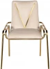 30C-DR-20013C CR Обеденный стул Garda Decor 30C-DR-20013C CR (Золото/Кремовый)