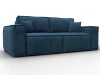 130115 Диван прямой Лига-081 НПБ (ДСП/Пластик/Велюр/Синий) Лига Диванов 130115
