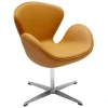 FR 0652 Кресло SWAN CHAIR синий, искусственная замша