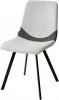 629M05193 Стул ELLEN WZ2042-18 белая галька, фактурный велюр / RU-07 серая сталь/ черный каркас М-City