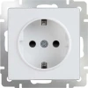 WL01-SKGS-01-IP44 Розетка встраиваемая с заземлением и шторками Werkel, белый
