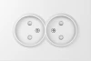 DS22633 Накладка для розетки 2-й без заземления, со шторками 16A 250 В~, матовый белый Donel S08 DS22633