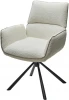 631M05500 Стул M-City VIRS 360 град. поворот. с возвратом, EDELWEISS#1 белый, букле/ JC531-7 беж/ Черный