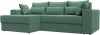 121161L Диван угловой Майами левый угол (Зеленый/Рогожка) Лига Диванов арт.121161L