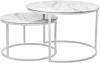 RF 0600 Набор кофейных столиков Bradex Home Tango белый мрамор с белыми ножками (RF 0600)