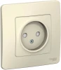 BLNRS000112 Розетка встраиваемая без заземления со шторками (молочный) Systeme Electric Blanca BLNRS000112