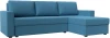 121140 Диван угловой Траумберг Лайт правый угол (Голубой/Рогожка) Лига Диванов арт.121140