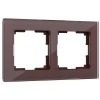 W0021118 Рамка на 2 поста (мокко,стекло) W0021118 (a051098)