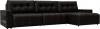128965 Диван угловой с полками Лига-053 НПБ Лонг Лига Диванов (Экокожа) арт.128965