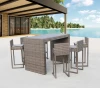 T390GD/Y390G-W78 Grey Барный комплект плетеной мебели T390GD/Y390G-W78_6Pcs Grey Afina