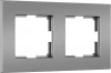 W0022965 Рамка на 2 поста (серебро софт) Werkel W0022965 (a062813)