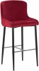 8297-LML-CHRISTIAN 75, цвет сиденья бордовый велюр (V108-85), цвет основания черный Стул барный CHRISTIAN'75 (черные ножки, бордовый велюр (V108-85))