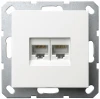G6106W Розетка Ethernet RJ-45 двойная (белый глянцевый) Jasmart G-Classic G6106W