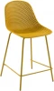 077973 Барный стул La Forma (ex Julia Grup) Quinby (Горчичный,Желтый/ Пластик,Металл,Полипропилен,Сталь)