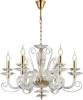 8576/C gold polished Подвесная люстра Newport 8570 8576/C gold polished (220V, на цепи, подсвечник, свеча)