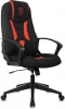 ZOMBIE 200 BR Кресло игровое Zombie 200 черный/красный ткань/эко.кожа крестов. пластик пластик черный
