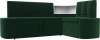 126140 Диван кухонный угловой Тефида правый угол (Зеленый,Коричневый/Велюр) Лига Диванов арт.126140