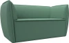 123703 Диван кухонный прямой Бергамо 2-х местный (Зеленый/Рогожка) Лига Диванов арт.123703