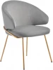 RF 0562 Стул-полукресло Emil серый с золотыми ножками Bradex Home арт.RF 0562