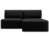 130062 Диван угловой модульный Лига-060 НПБ угол универсальный (ЛДСП,Брус,Фанера/Пластик/Экокожа/Черный) Лига Диванов 130062