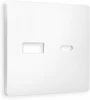 AP1310 Лицевая панель Ambrella Volt ALFA (Белый матовый) для розетки 2USB A+C QUANT AP1310