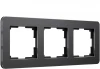 W0032608 Рамка на 3 поста Platinum (черный алюминий) Werkel W0032608 (a059216)