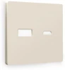 AP3310 Лицевая панель Ambrella Volt ALFA (Бежевый матовый) для розетки 2USB A+C QUANT AP3310