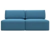 129706 Диван прямой модульный Лига-060 НПБ (ЛДСП,Брус,Фанера/Пластик/Рогожка/Голубой) Лига Диванов 129706
