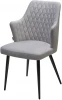 461MC05511 Стул M-City HERMAN 360 град. BM-4 СВЕТЛО-СЕРЫЙ, велюр / черный каркас