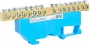 49536 Шина нулевая на изоляторе на DIN-рейку 16 выводов (синий) Stekker 49536