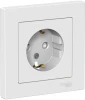 ATN000144 Розетка встраиваемая с заземлением и шторками (белый) Systeme Electric AtlasDesign ATN000144