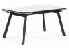 622885 Кухонный стол Notta Норман 120(180)х80 snow (alpin) white / черный