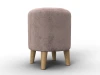 132353 Пуф 002 (ДСП,Фанера/Дерево/Велюр/Бежевый) Лига Диванов 132353