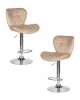 LM-5022-N_CH-M_V-MJ9-10 Набор 2 шт стул барный DOBRIN BARNY (бежевый велюр (MJ9-10))