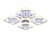 FA288 Потолочная люстра Ambrella Acrylica Ice FA288 (регулировка яркости, LED, 220V, пульт управления, управление смартфоном, умный дом - PC.Lamper)