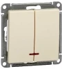 VS510-251-2-86 Выключатель встраиваемый двухклавишный с подсветкой (слоновая кость) Systeme Electric W59 VS510-251-2-86