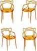 FR 0866К Комплект из 4-х стульев Bradex Home Masters прозрачный оранжевый (FR 0866К)