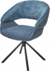621M05619 Стул M-City EMBER 360 град. поворот. 7525-56 Синий, велюр/ ENJOY-315 Синий, ткань/ Черный
