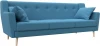 123186 Диван кухонный прямой Брайтон 3 (Голубой/Рогожка) Лига Диванов арт.123186
