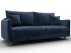 129609 Диван прямой Лига-064 НПБ (ДСП/Дерево/Велюр/Синий) Лига Диванов 129609