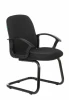 CH-808-LOW-V/#B Кресло Бюрократ CH-808-LOW-V черный 3C11 низк.спин. полозья металл черный