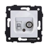 REA-014WH Розетка двойная спутниковая SAT + RJ45 белый Kollinger REA-014WH для Aspekt, Eleganz, Reflex