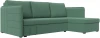 121151 Диван угловой Слим правый угол (Зеленый/Рогожка) Лига Диванов арт.121151
