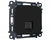 MO812005 Комплект механизма Ethernet RJ-45 розетки экранированной с автоматической защитной шторкой встраиваемый (черный матовый) Ambrella Volt QUANT MO812005