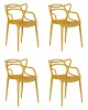LMZL-PP601-N_P-Y-03 Набор 4 шт Стул обеденный DOBRIN MASTERS (горчичный (Y-03)) LMZL-PP601-N_P-Y-03