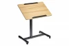 TD 0783 Стол многофункциональный на колёсах, 60x40 см, «РОЛЛИНГ»1 ножка, регул.высота, наклон столешницы, ограничит., мдф, металл, св.дерево, черный Bradex Home РОЛЛИНГ TD 0783