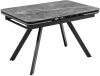 RF 0656 Стол Arthur раскладной 120-184x80x75см, керамогранит серый мрамор Greys Grey, чёрный Bradex Home арт.RF 0656